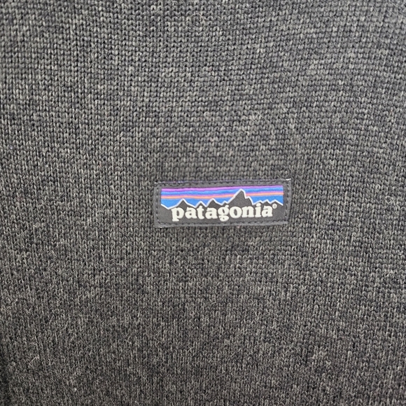 Patagonia Black Cowl Neck Sweater with Soft Fleece Texture and High Collar - Picture 4 of 7